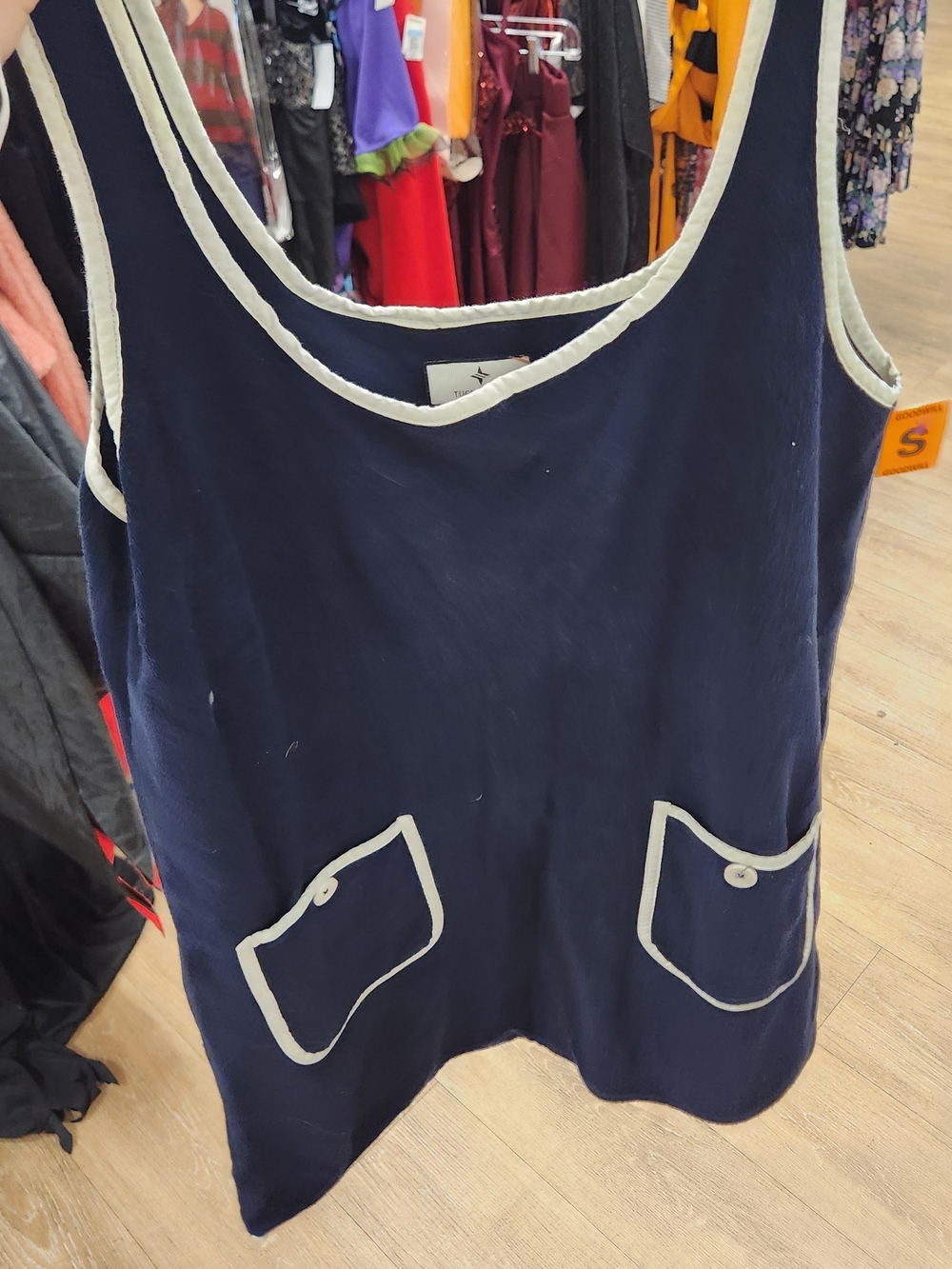 Tnuck Beach Preppy Terrycloth Sailor Nautical Vacation Mini Dress XS